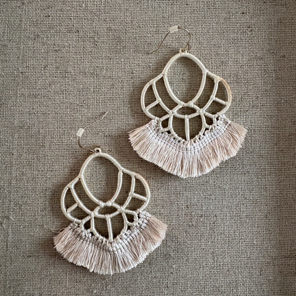 Stella & Dot fabric chandelier earrings